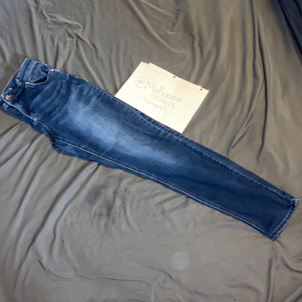 Blue skinny leg jeans